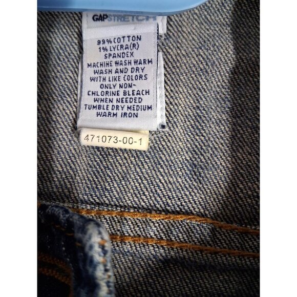 Gap Stretch Womens Denim Jacket Size L Blue Cotton Blend Casual Classic Style - Picture 4 of 7